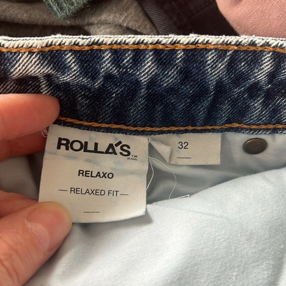 ROLLAS RELAXO CHOP BOGAN BLUE PANT Jeans Size 32 - Picture 11 of 13